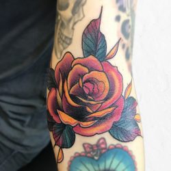 Neo Traditional Tattoo Of A Rose