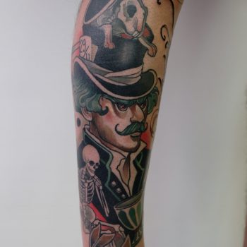 Old School Tattoo Zauberer, Skelett, Hase Aus Dem Hut - Berlin Ink